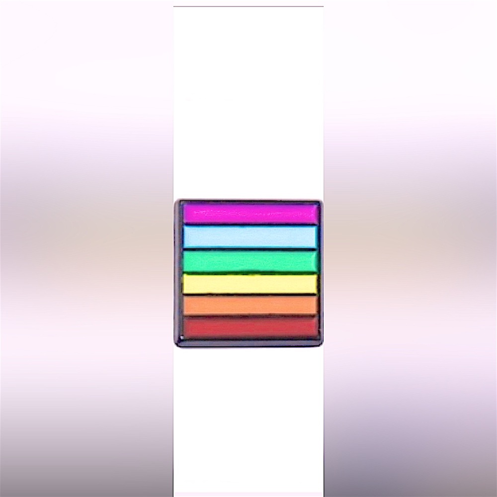 1 Tiny LGBTQ+ Pride Progressive Inclusive Rainbow Square Flag 🏳️‍🌈 Pin